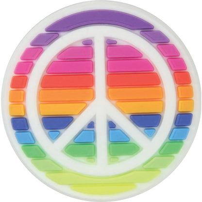 Jibbitz Rainbow Peace Sign