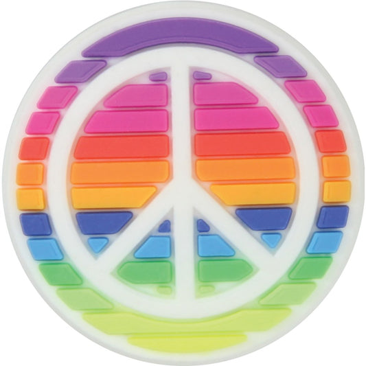 Jibbitz Rainbow Peace Sign