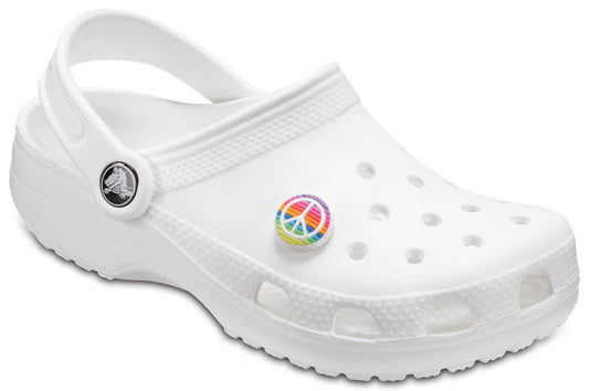 Jibbitz Rainbow Peace Sign