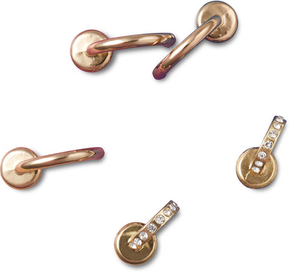Jibbitz Summer Nostalgia Gold 5 Pack