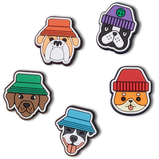 Jibbitz Dogs in Hats 5 Pack
