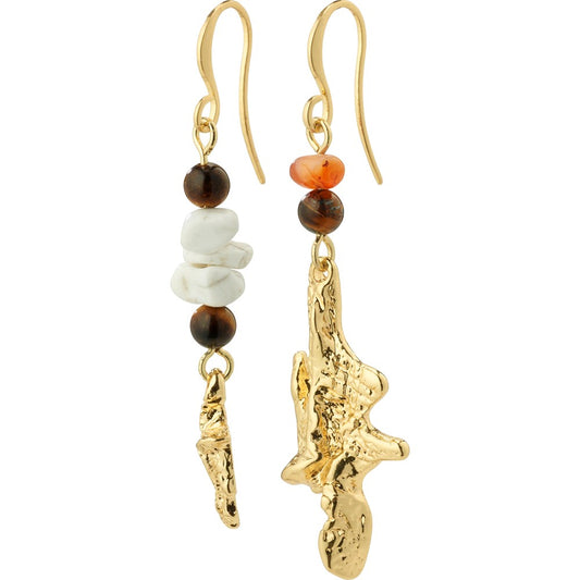 Flow Asymmetric Earrings - Gold Plated