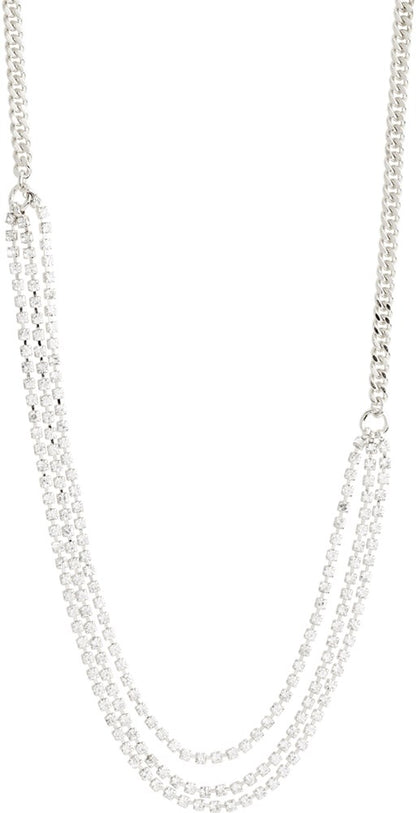 Blink Crystal Necklace - Silver Plated
