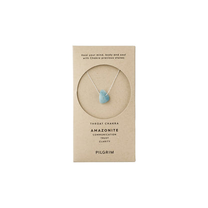 Chakra Necklace - Silver Plated - Throat - Amazonite