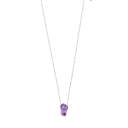 Chakra Necklace - Silver Plated - Third Eye - Amethyst