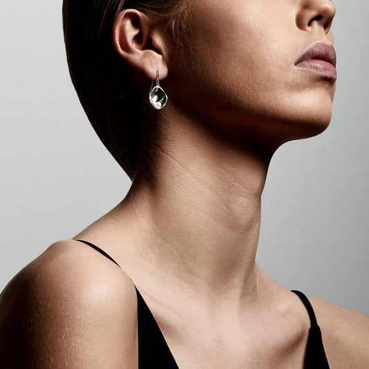 Warmth Earrings - White - Silver Plated