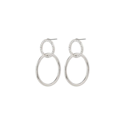 Garcelle Earrings - Crystal - Silver Plated