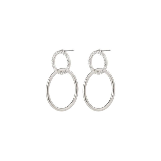 Garcelle Earrings - Crystal - Silver Plated