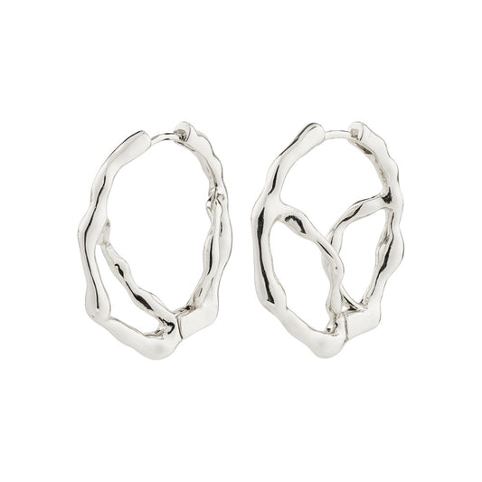 Dido Recycled Hoop Earrings - Silver Plated