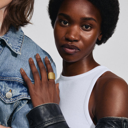Laurel Recycled Ring - Gold Plated