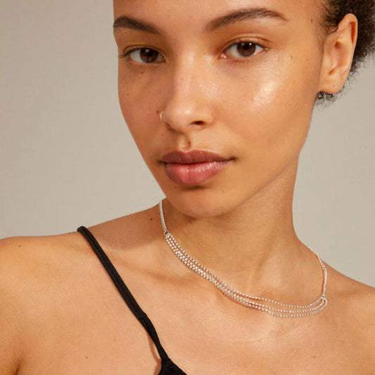Blink Crystal Necklace - Silver Plated