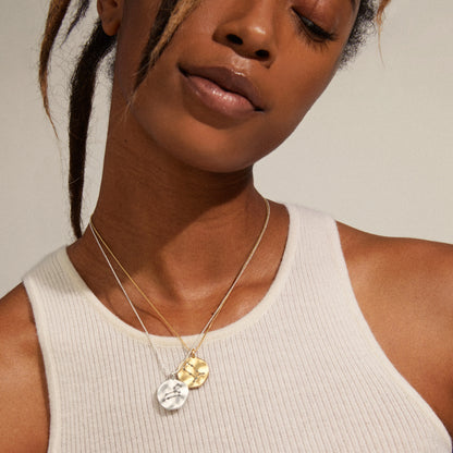 Gemini Zodiac Sign Necklace - Silver Plated - Crystal