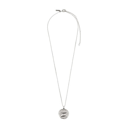 Pisces Zodiac Sign Necklace - Silver Plated - Crystal