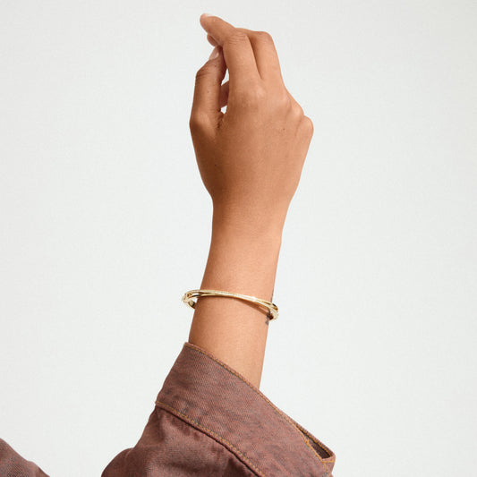 Kira Recycled Bracelet - Gold Plated - Crystal