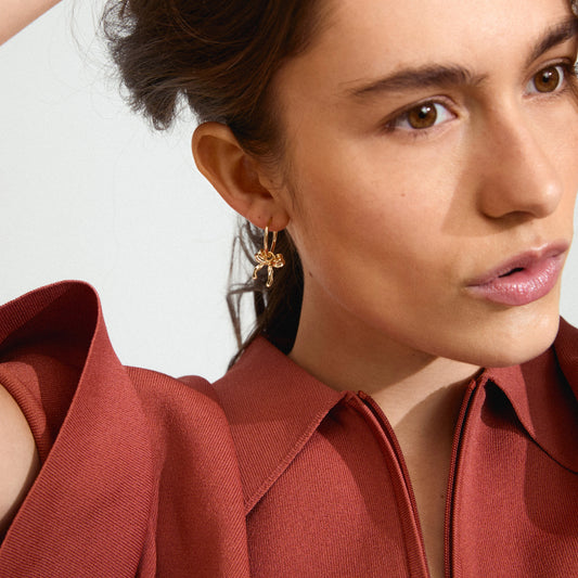 Cassian Recycled Hoop Earrings - Gold Plated