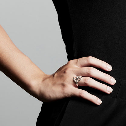 Kaylee Ring - Silver Plated - Crystal
