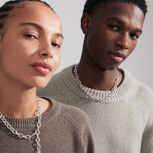 Amiri Recycled Necklace - Silver Plated