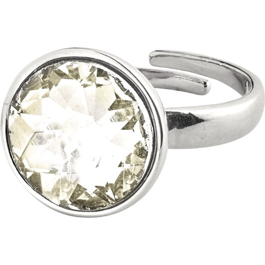 Callie Recycled Crystal Ring - Silver Plated