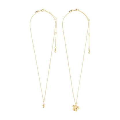 Zhuri Recycled Necklace 2-In-1 Set - Gold Plated