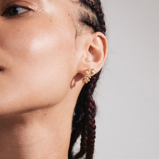 Zhuri Recycled Earrings 2-In-1 Set - Gold Plated