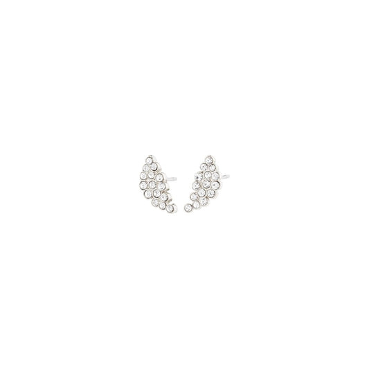 Berenike Recycled Earrings - Silver Plated - Crystal