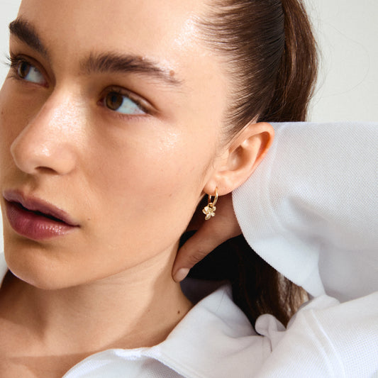 Charmaine Recycled Hoop Earrings - Gold Plated