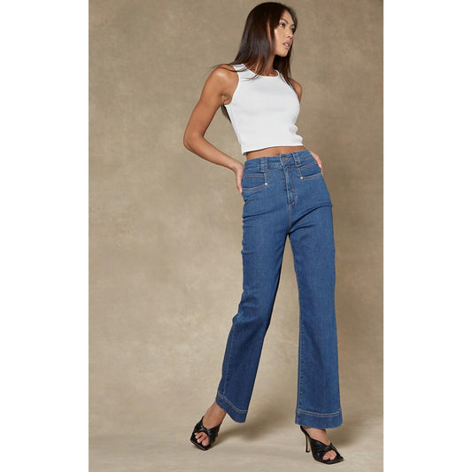 Maarte Blue Wide Leg Jeans