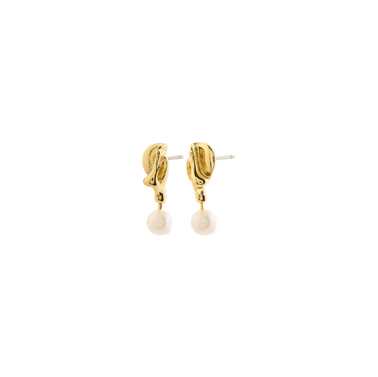 Starlight Pearl Earrings - Gold Plated