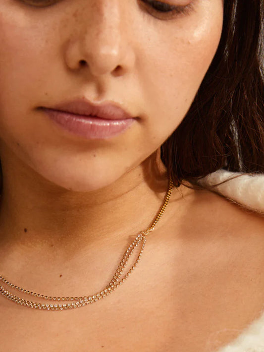Blink Crystal Necklace - Gold Plated