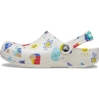 Classic Doodle Print Clog Kids