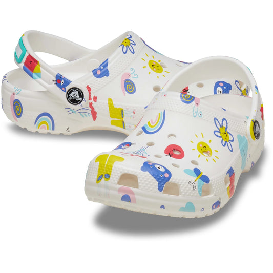 Classic Doodle Print Clog Kids