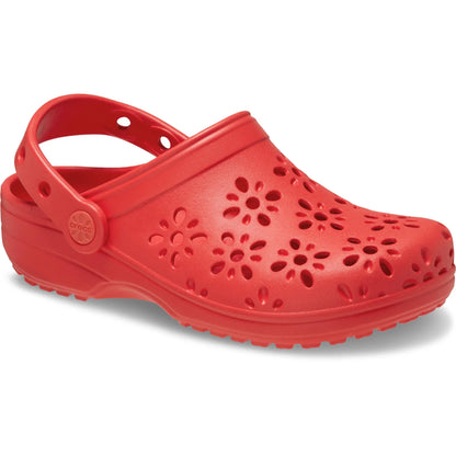Classic Floral Cut Out Clog Kids