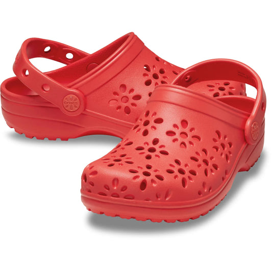 Classic Floral Cut Out Clog Kids