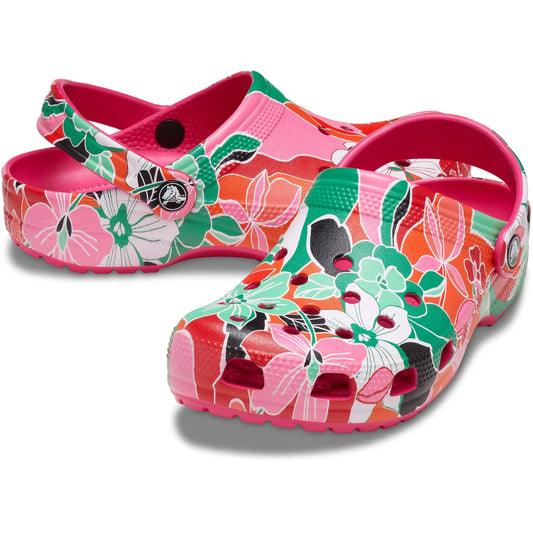 Classic Woodcut Floral Clog