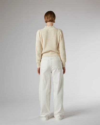 Mila Ivory Rise Palazzo Jeans