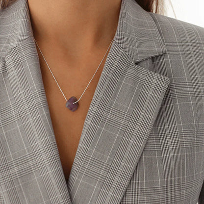 Chakra Necklace - Silver Plated - Third Eye - Amethyst